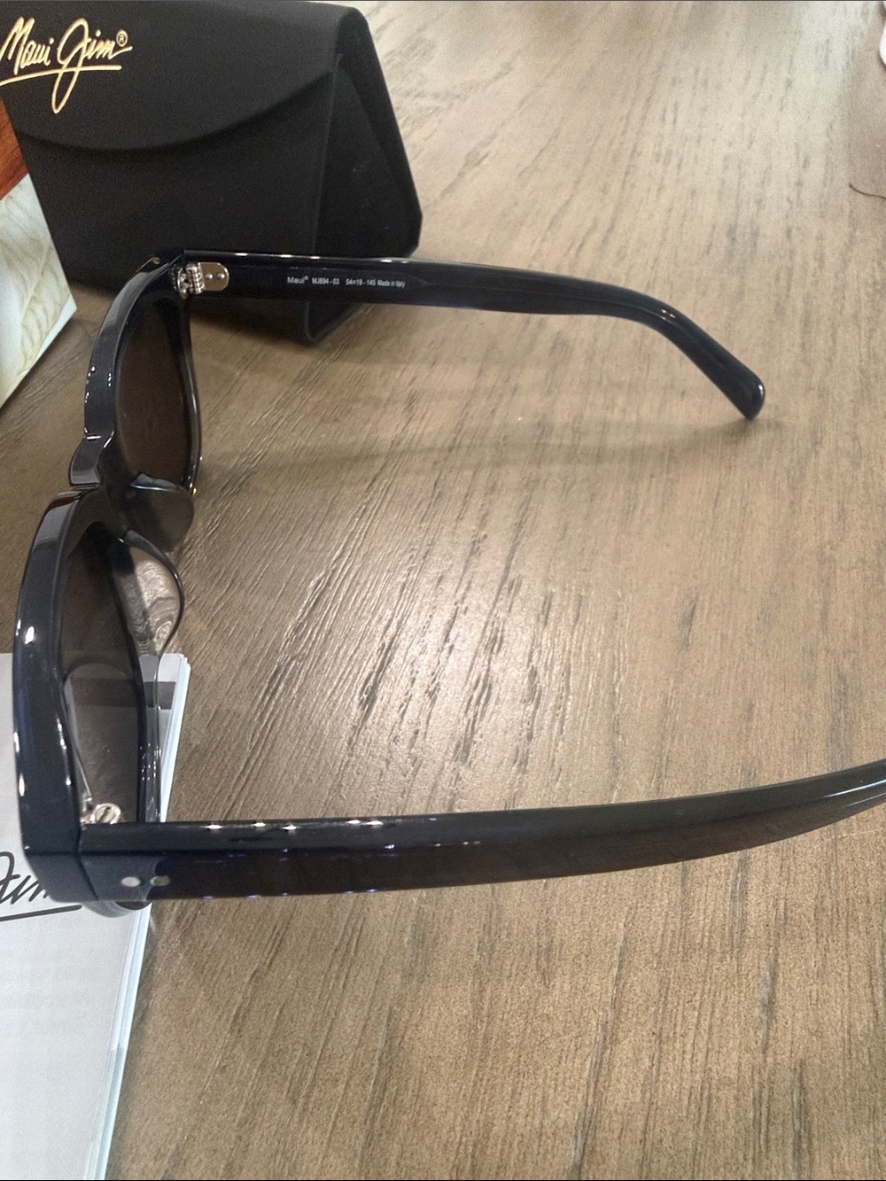 Maui Jim Black Frame Sunglasses with Dark Lenses - Picture 3 of 3